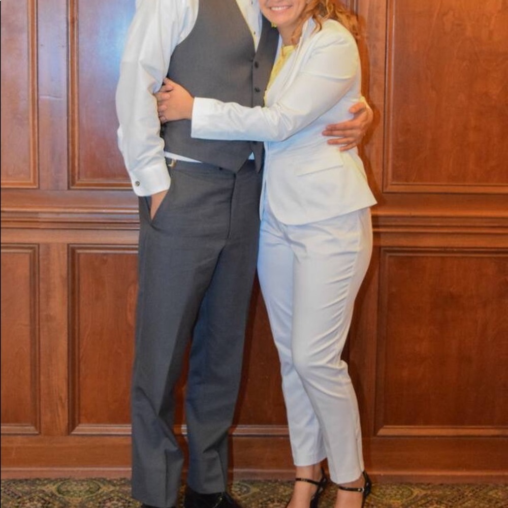 White pant suit!